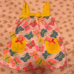 0-3 month old girls butterfly tank top
